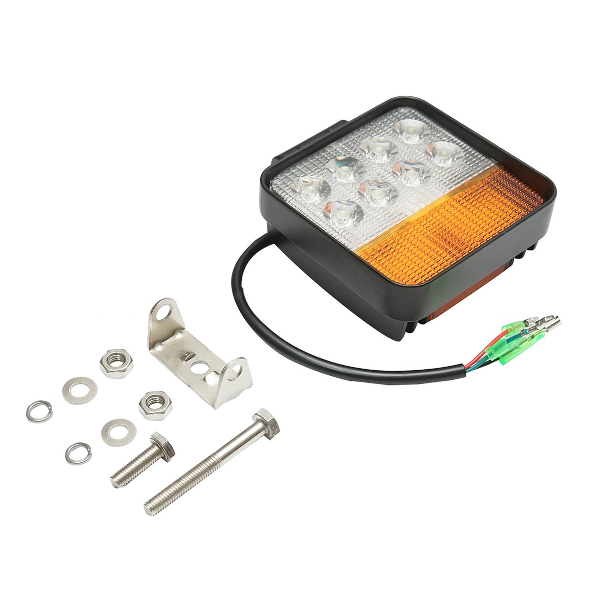 Proiector LED cu semnalizare 12-48V, 48W, 3 functii, carcasa aluminiu 110x110x42mm